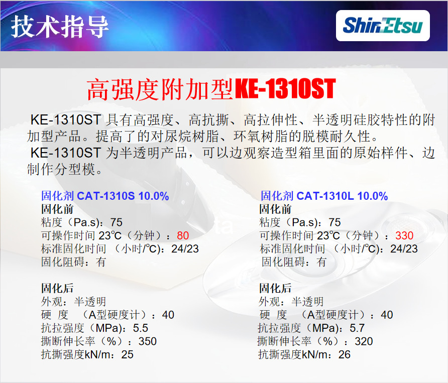 Japan Shinyue KE-1310ST mold silicone high detail production raw material Silikon silicone rubber semi transparent