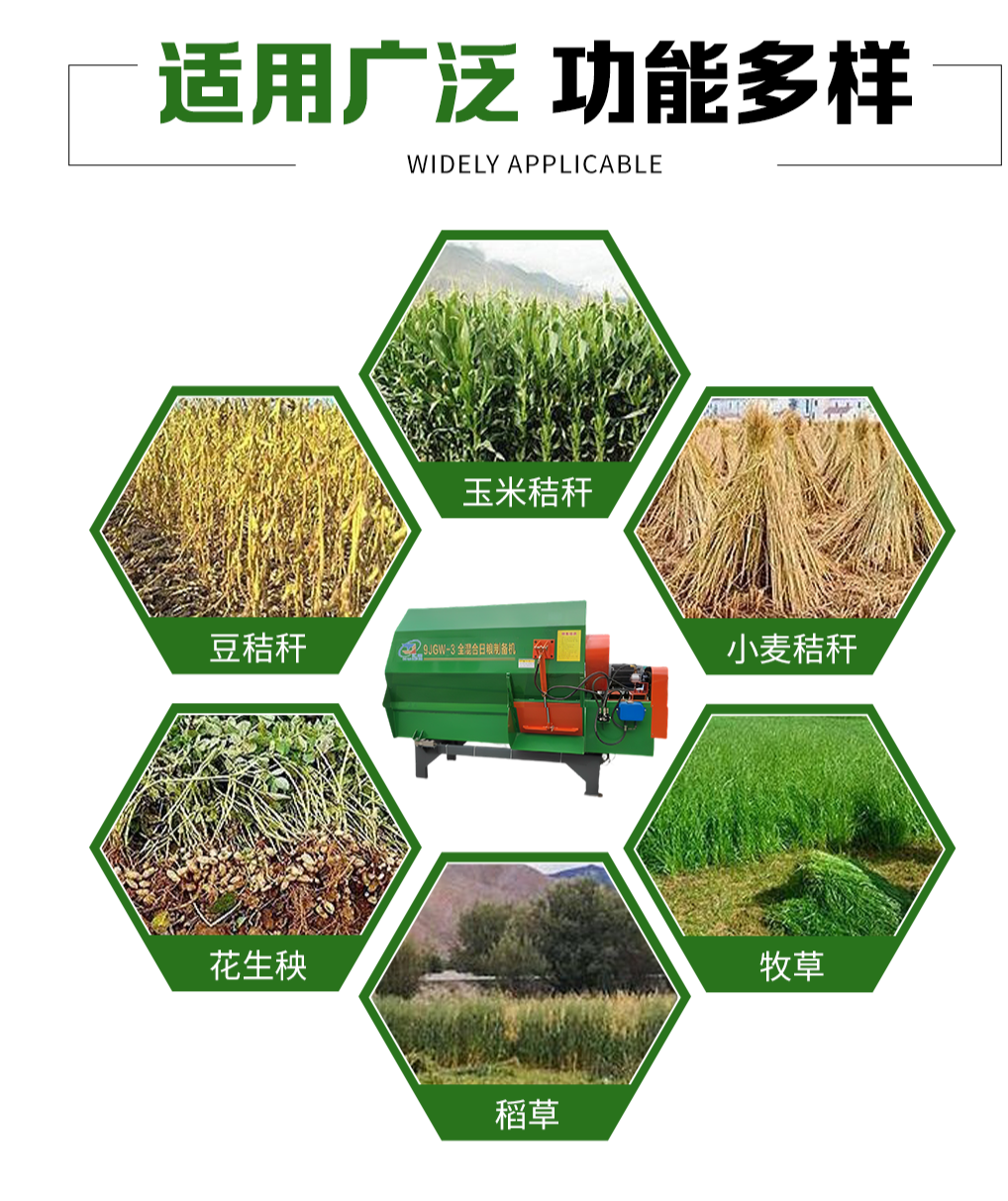 Huifu Farm Cattle and Sheep Grass Mixing and Mixing Equipment Horizontal Full Mix Daily Grain Machine Feed Preparation Machine