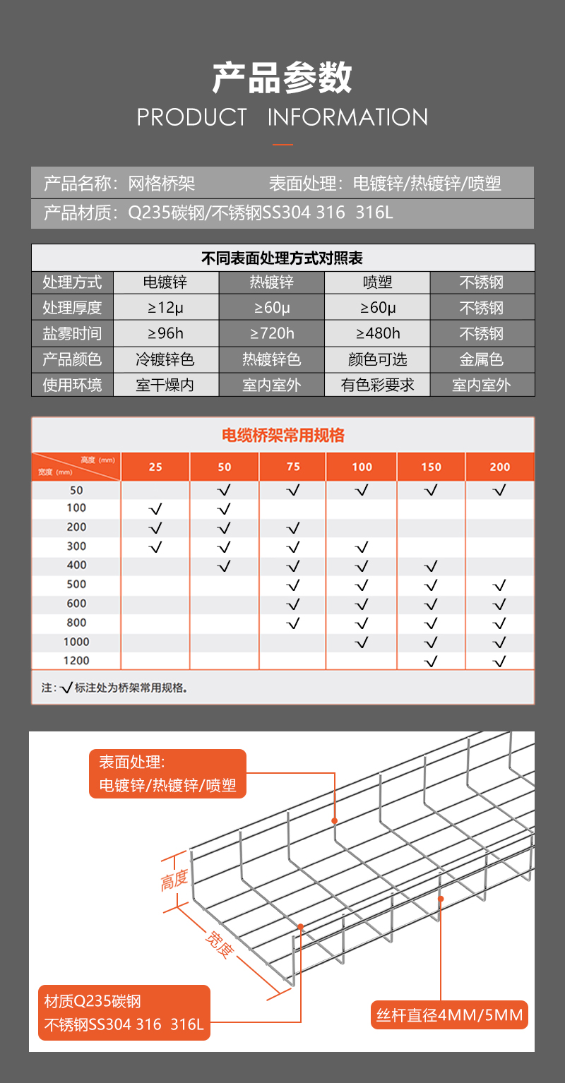 Weicheng Technology 304 stainless steel mesh cable tray, mesh cable tray, open weak current wiring rack manufacturer