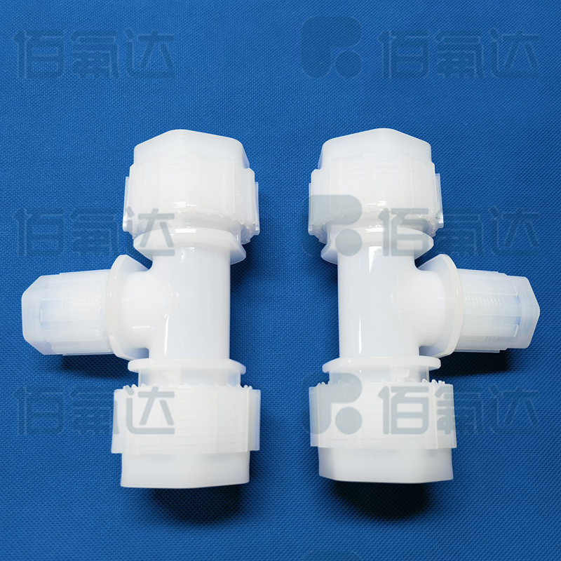 PFA Japan Daikin Material PTFE Anti Loosening Flaring Joint Semiconductor Dedicated PFA Tee Joint