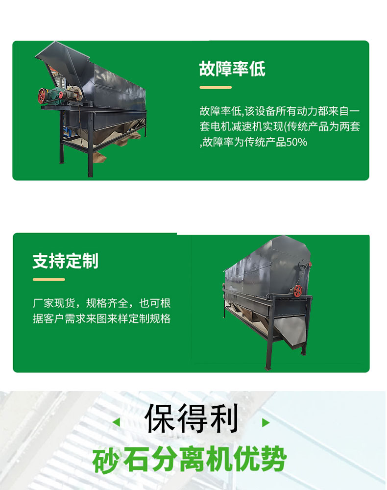 Baodeli Mining Sand and Stone Separation Machine Multiple styles of debris separation equipment for construction sites in the sand field