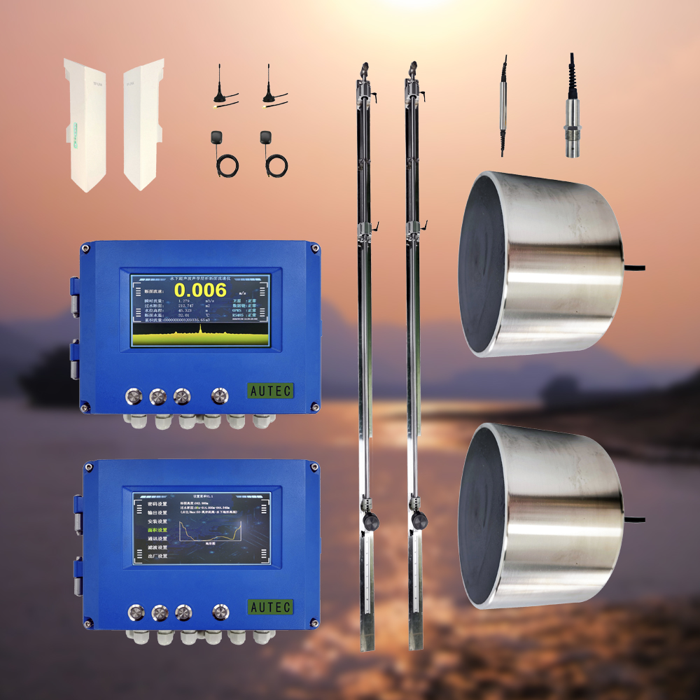 ATV ultrasonic tomography wide cross-section flow meter for wireless 4G measurement of hydrology and water conservancy