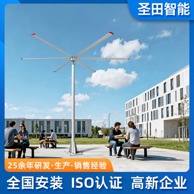 酒吧广场步行街立柱式工业大风扇 大型降温设备 超大风力 永磁变频