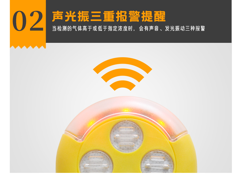 Four in one gas detector Huiruipu portable natural gas hydrogen sulfide carbon monoxide toxic alarm