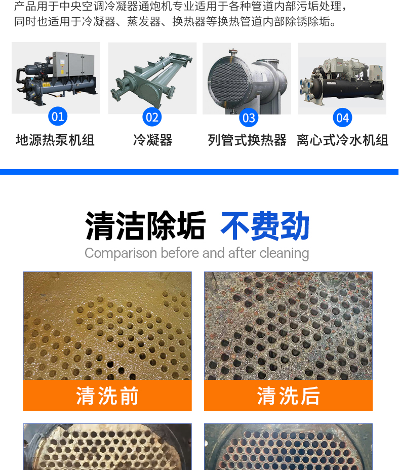 KT-102 central air conditioning pipeline inner wall cleaning and descaling machine condenser cleaning machine heat exchanger copper tube blasting machine