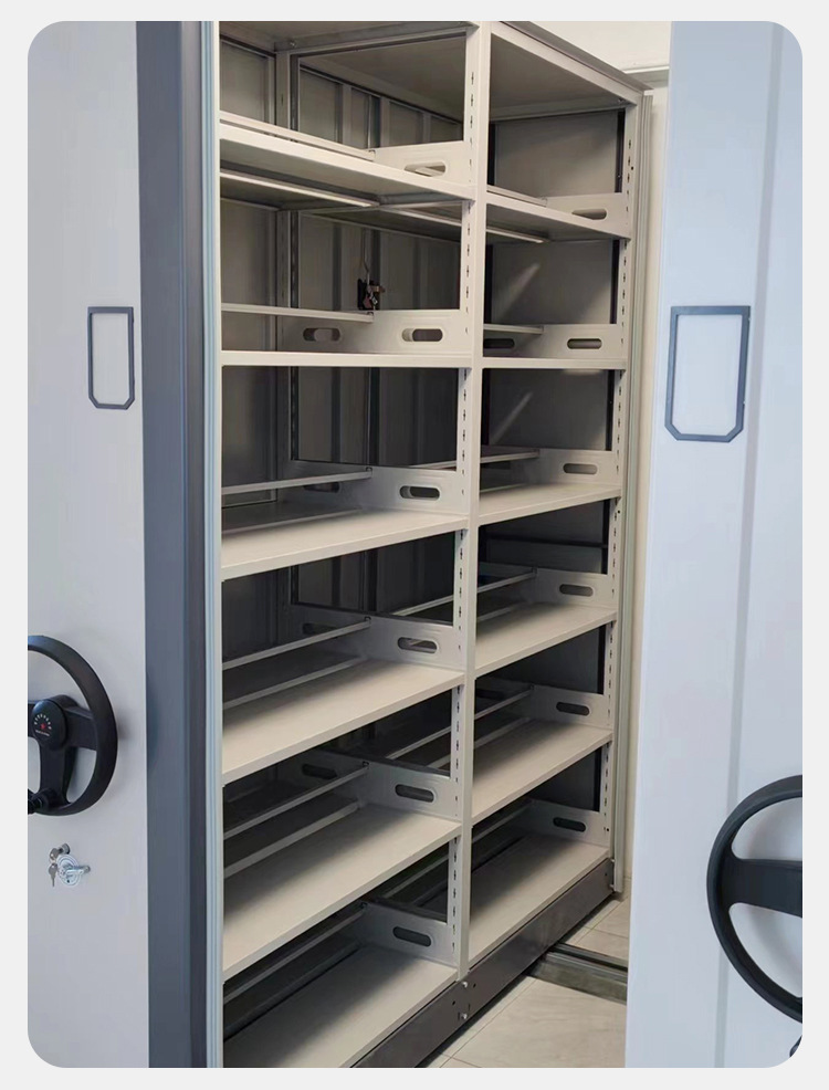 Manufacturer customized dense rack archive room dense cabinet, hand operated archive voucher cabinet, intelligent mobile file and data cabinet