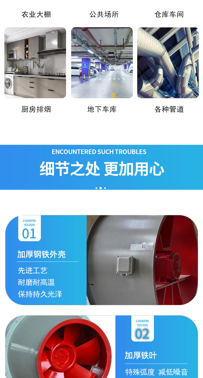 Kejin SWF mixed flow fan smoke exhaust, corrosion prevention, explosion-proof axial flow fan can be customized