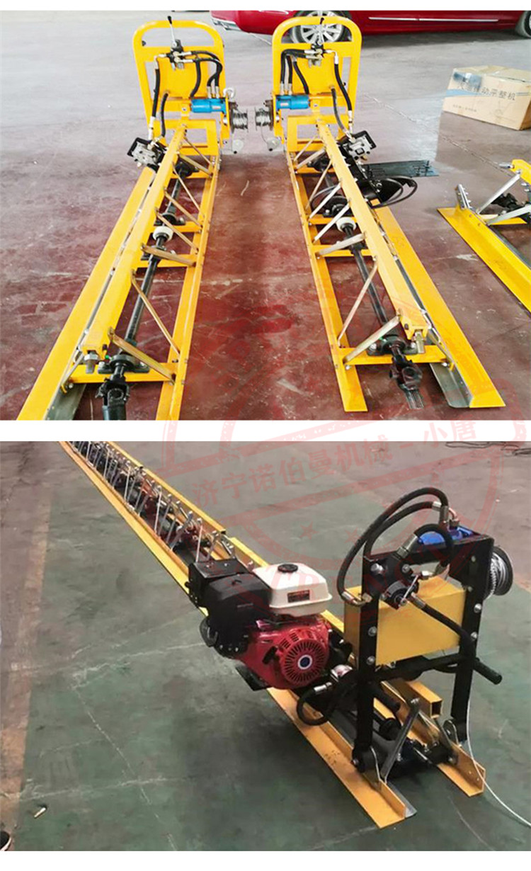 Concrete pavement frame leveling machine with arched concrete vibrating beam bridge deck paver