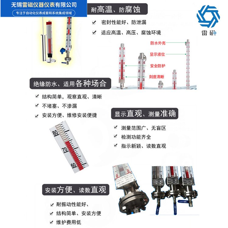 Thunder Magnetic Flap Level Transmitter Explosion proof and Anti corrosion Magnetic Flap Level Gauge High temperature resistant and explosion-proof top mounted