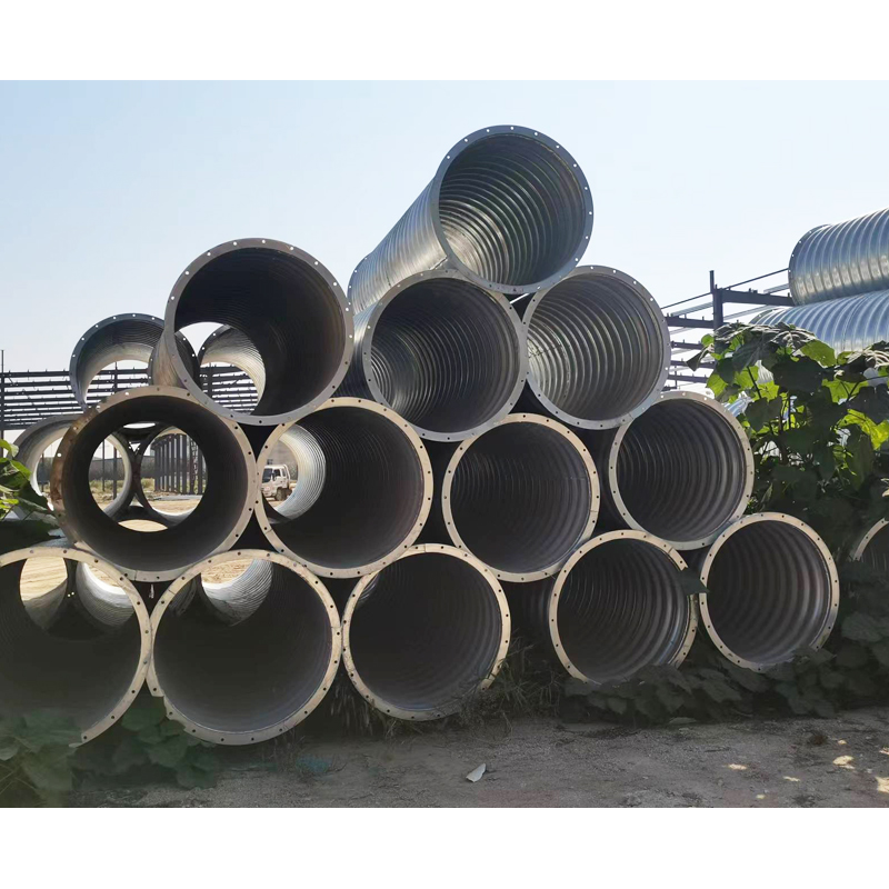 Lvliang prestressed corrugated culvert pipeline foundation steel corrugated pipe culvert