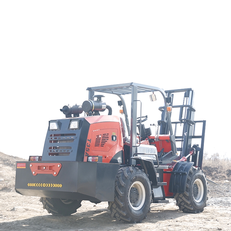 4WD off-road forklift integrated four-wheel lifting diesel forklift warehouse Cart 3t 5t off-road forklift