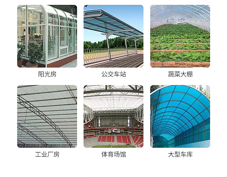 PC transparent tile roof, bright tile canopy, heat insulation and lighting tile, resin tile accessories, plastic sunlight board, and glass wholesale