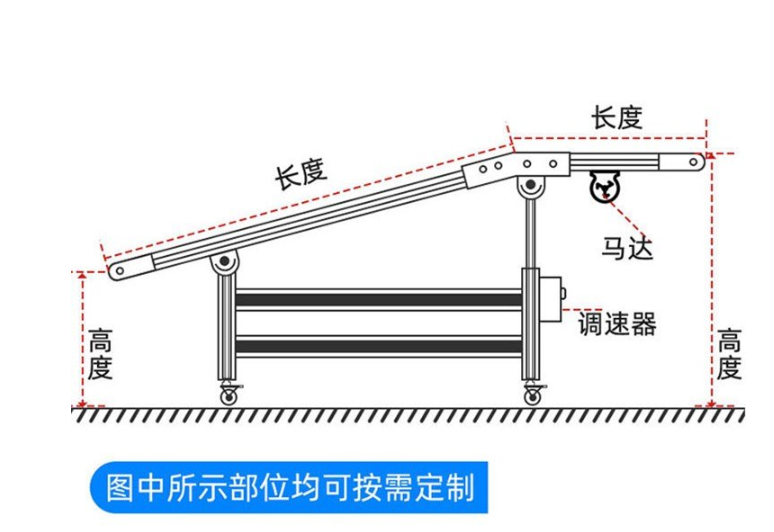 Yucheng customized large material box belt conveyor with high load-bearing capacity, transparent observation port, heavy-duty belt conveyor