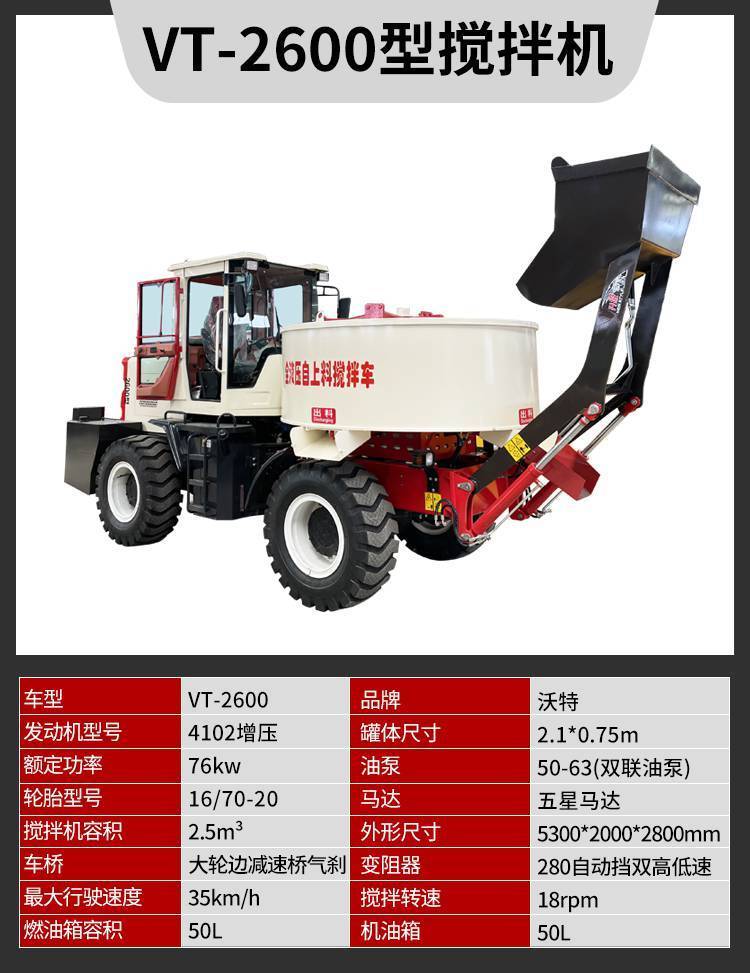 1.6m3 automatic feeding mixer from feeding port vertical Concrete mixer