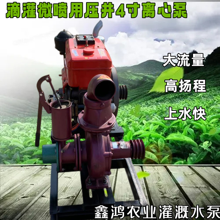 Gasoline hand pump for wheat field irrigation High flow centrifugal pump 3 inch 4 inch self priming water pump