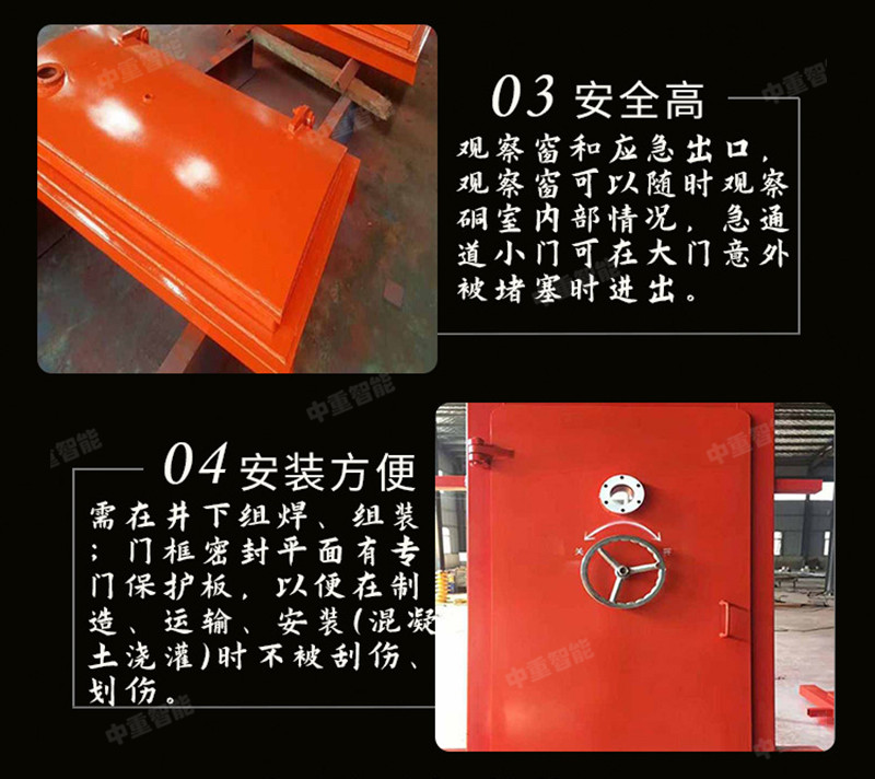 Support customized BMB800 * 1600 explosion-proof door with multiple specifications, optional refuge chamber closed door