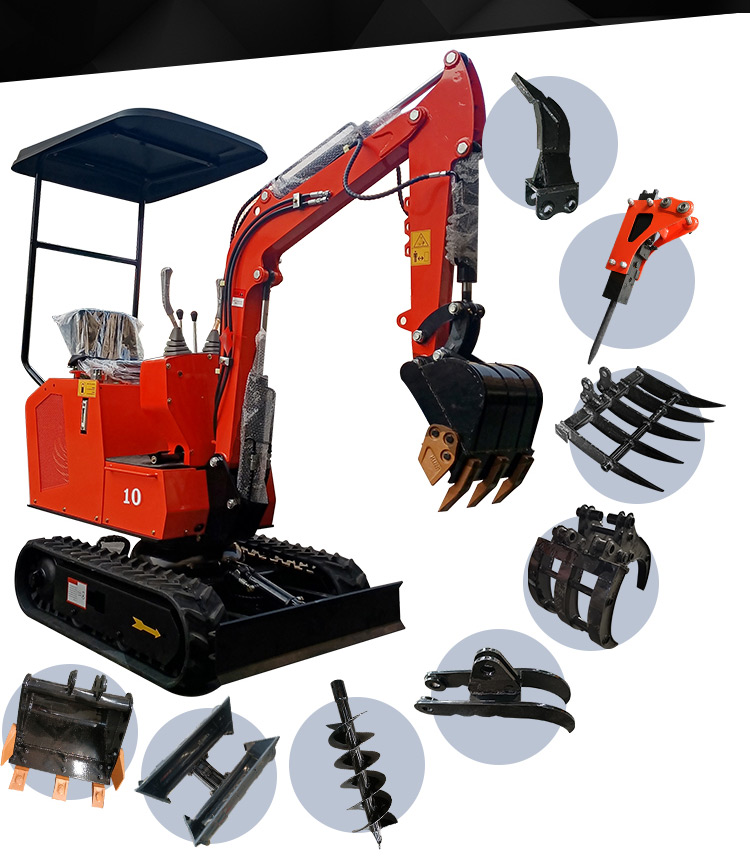 Small excavator 10 small excavator household excavator micro engineering micro excavator 1 ton small hook machine