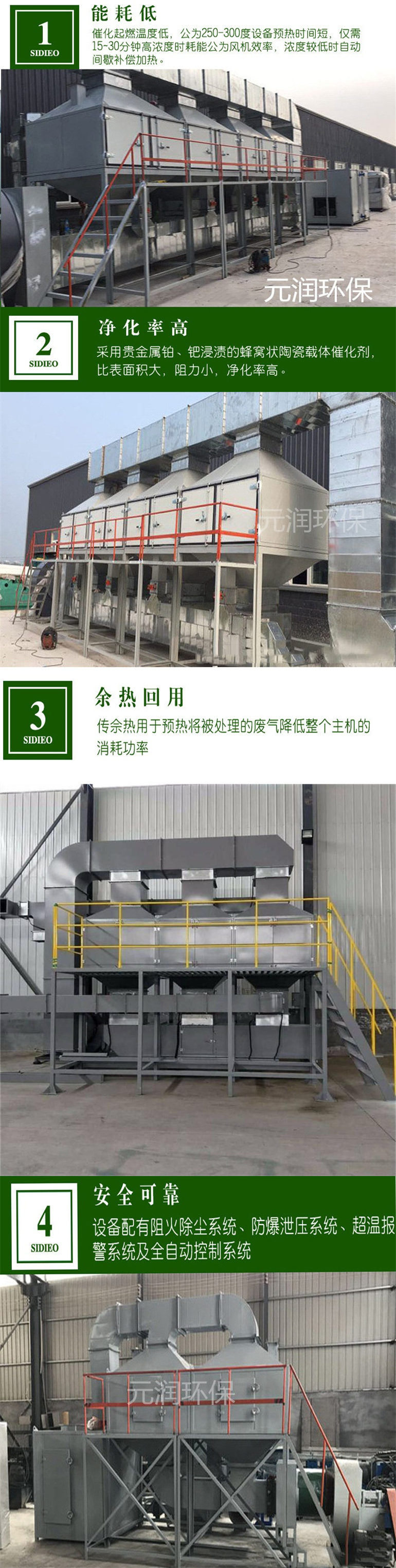 Rco catalytic combustion waste gas treatment equipment industrial environmental protection deodorization activated carbon purification adsorption desorption heat storage device