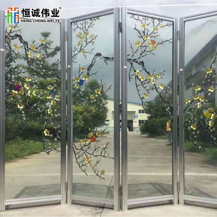 Hengcheng Weiye Decorative Building Materials Art Glass Large Format Ricoh UV Flat Printer 3320 Factory Direct Supply