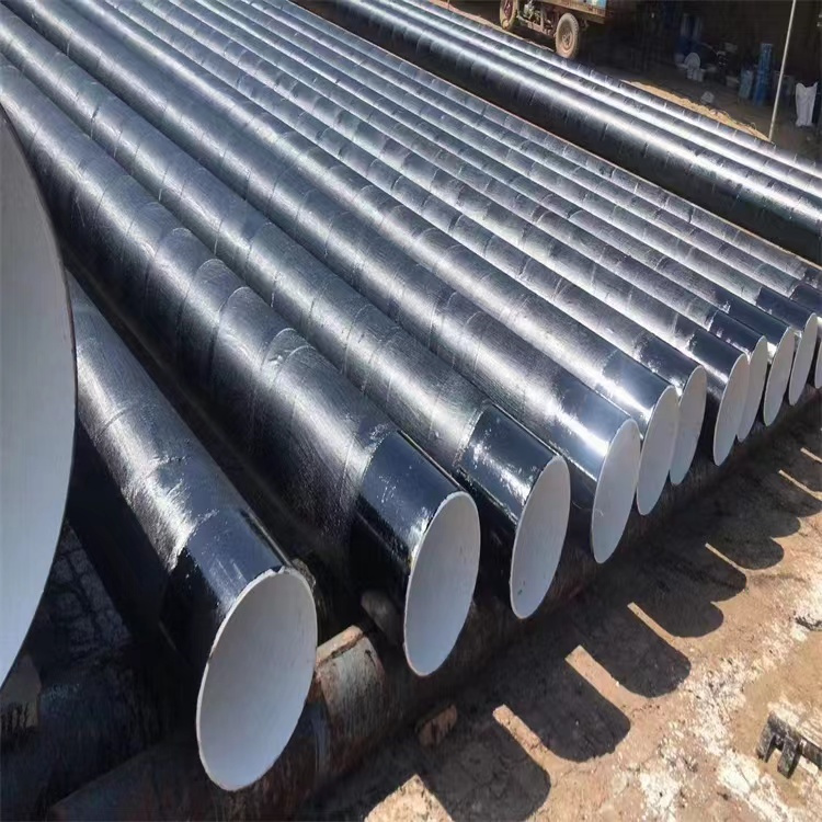 Epoxy coal tar pitch spiral steel pipe anti-corrosion pipeline Spiral wound asphalt anti-corrosion pipe