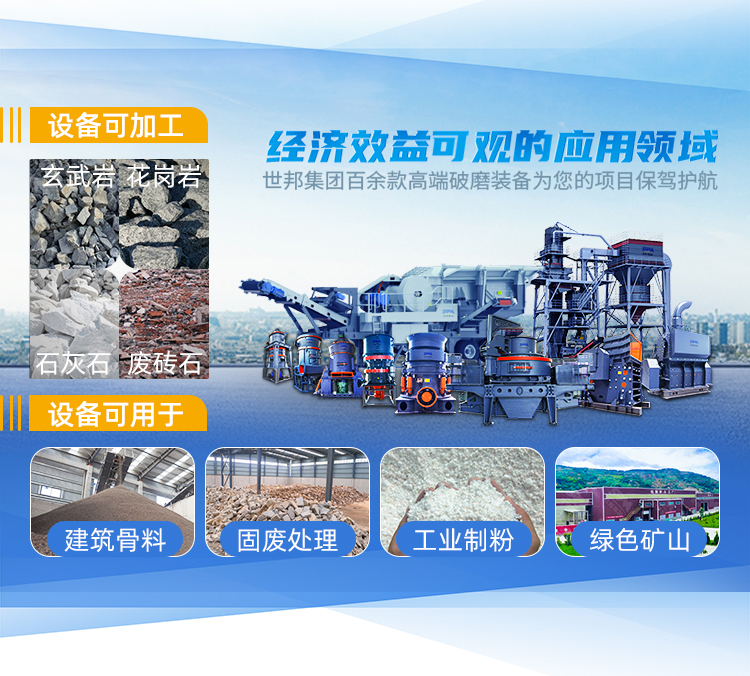 A complete set of equipment for a large stone crusher with a daily output of 10000 tons, including a jaw crusher and a stone crusher