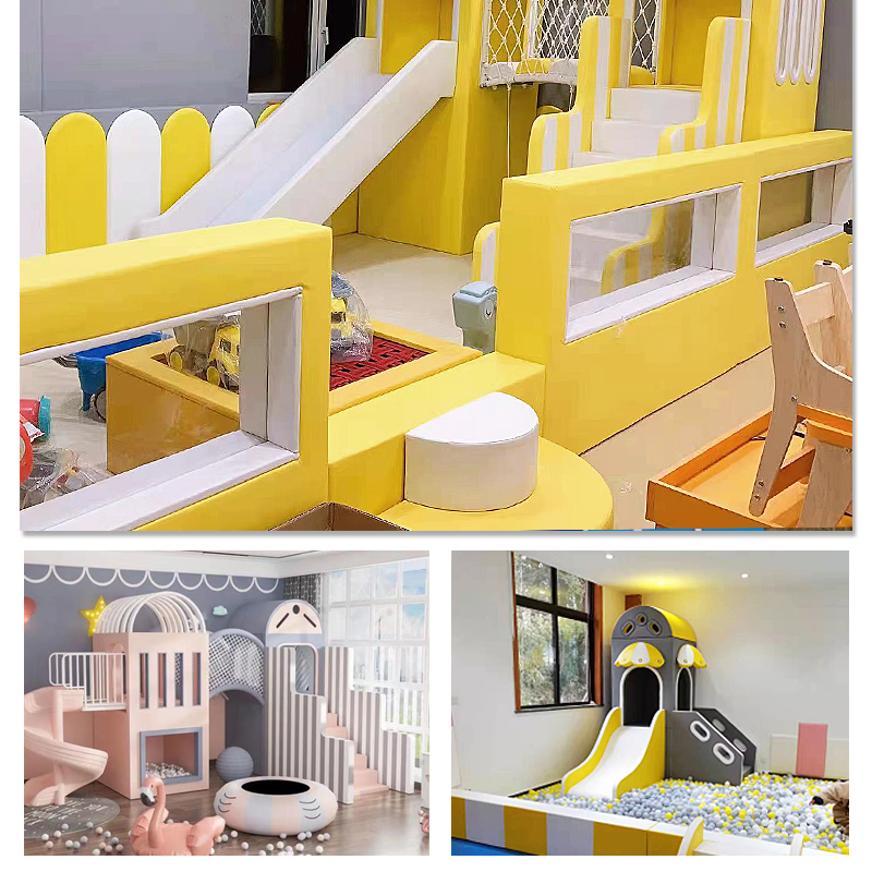 Large indoor EPP foam building block park mall children building block castle assembly building block wall playground