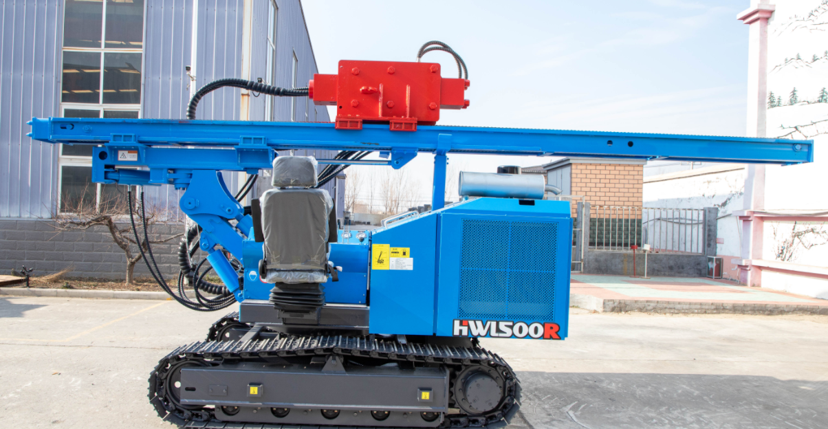 360 ° rotating crawler photovoltaic Pile driver HWL 500m spiral drilling customized 3.4.5.6m slide