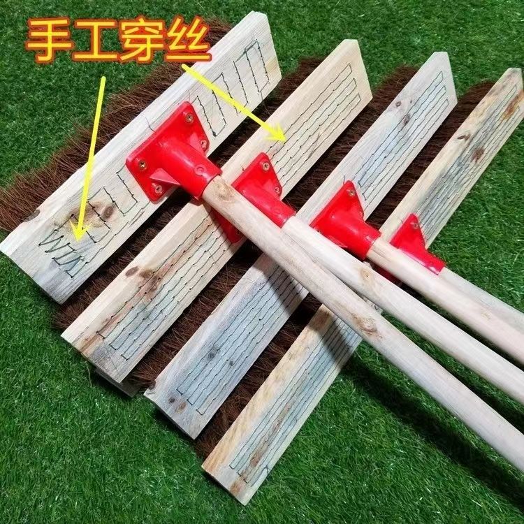 New Kitchen Wall Brush, Sweeper, Long Handle Brown Silk Floor Brush, Hard Floor Special Concrete Truck for Cleaning Walls