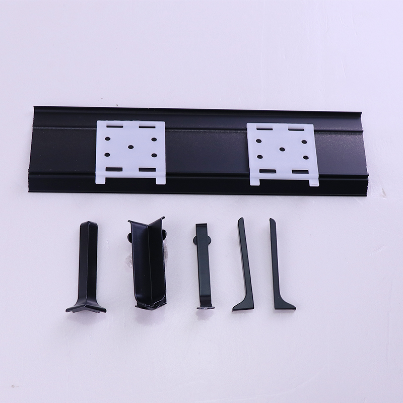 Aluminum lady net red aluminum alloy skirting clip type 6cm porcelain skin black skirting board Baseboard