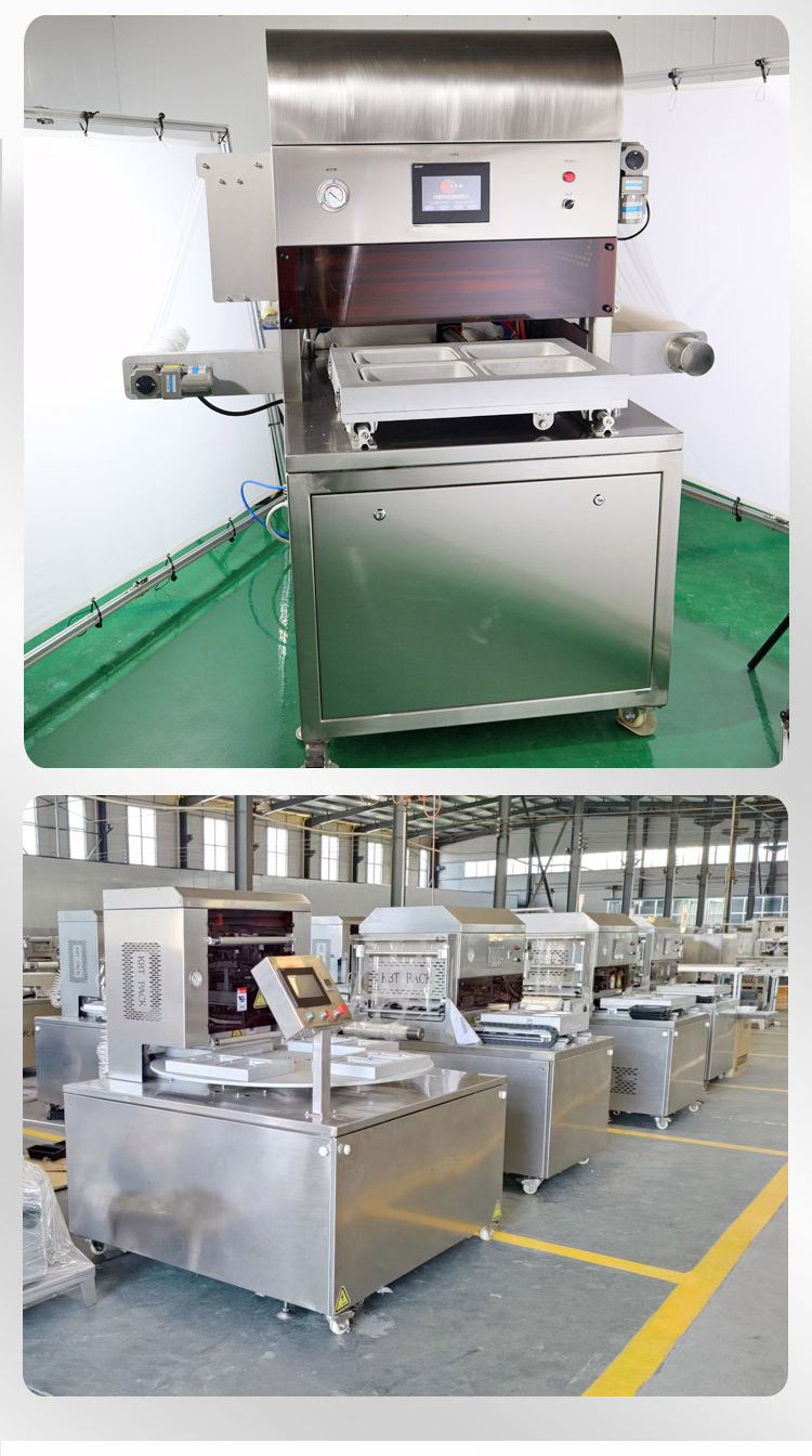 Automatic film cutting and body fitting packaging machine Source factory full-automatic 3D body fitting Vacuum packing machine for hot pot meat slices