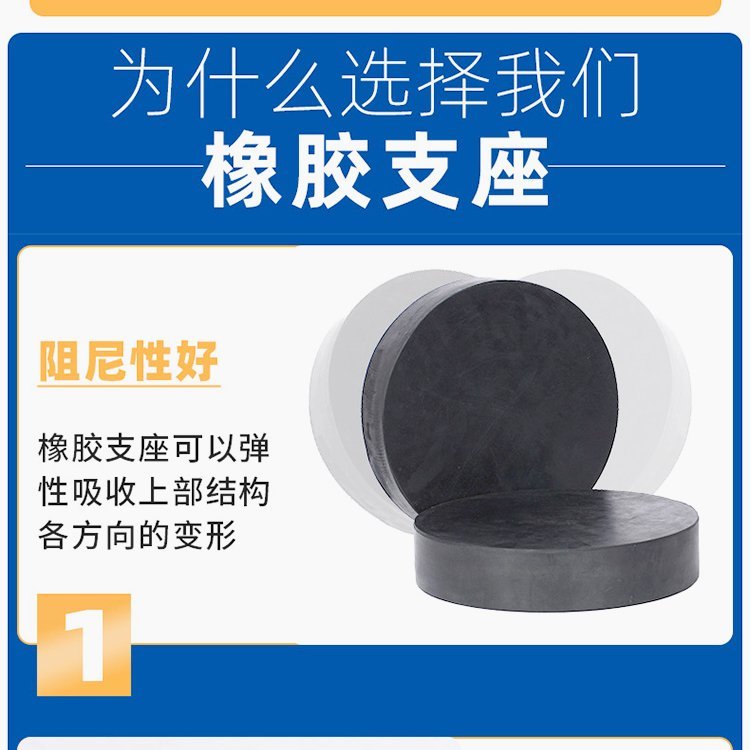 International plate circular rubber bearing for Qingtian Road Bridge GYZ 200 * 300 * 41 shock-absorbing plate bearing