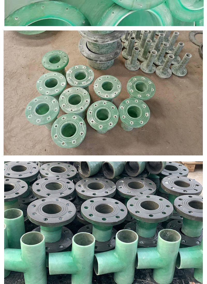 【 Juwei 】 Customized threaded fiberglass flange with multiple models of DN200 hand laid pipe fittings and pressure pipes