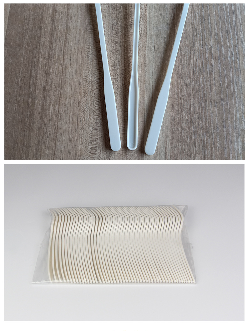 Disposable fruit fork supply independent packaging with hard pla fully degradable cake fork tableware set