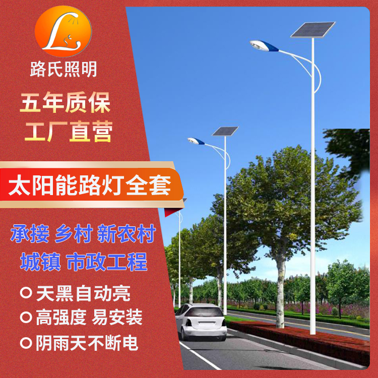 Project payment solar street light outdoor waterproof new rural LED courtyard light community household 6-meter street light 60W