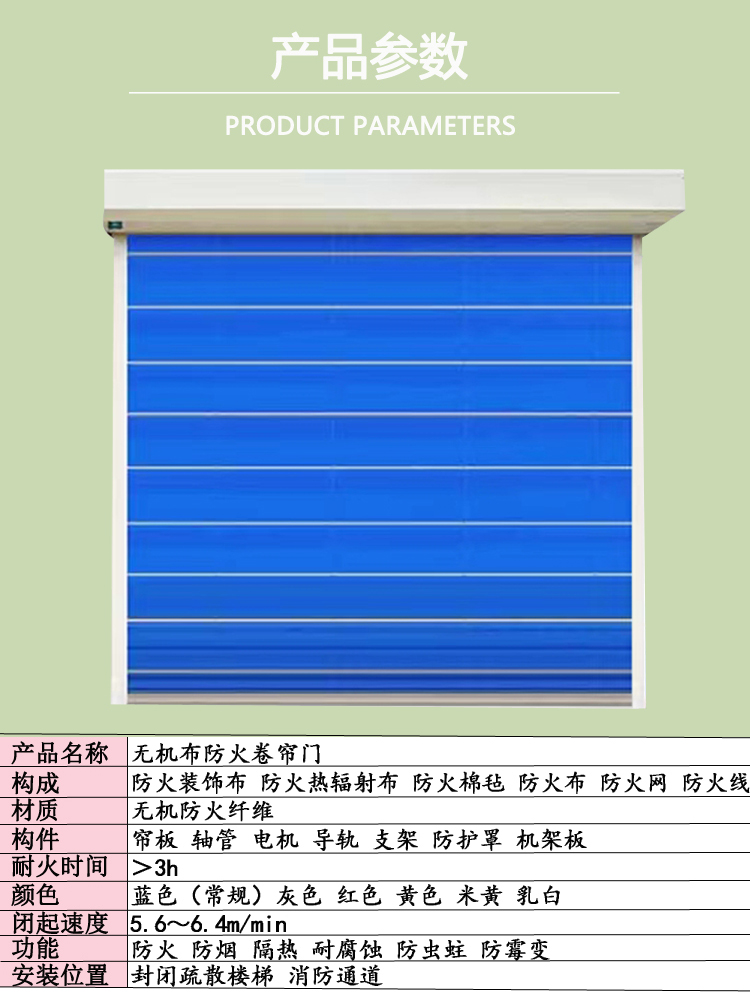 Inorganic cloth fireproof Roller shutter steel composite door manufacturers also wholesale one for free door-to-door measurement