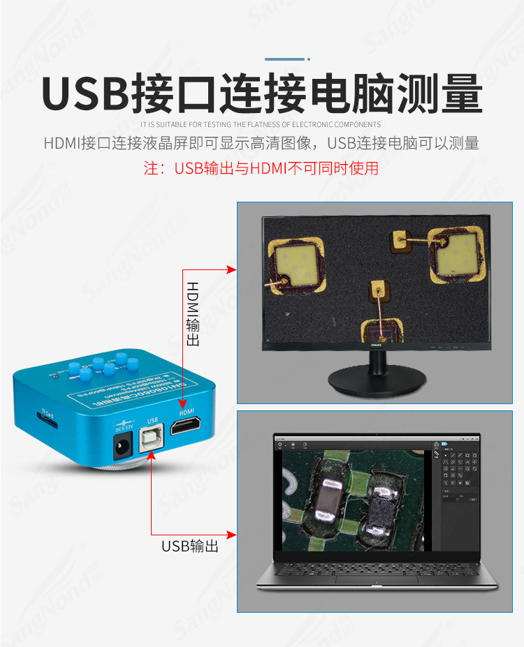 Zhongte SN108060C Universal Measuring Electron Microscope with 360 ° Rotation and Multi angle Adjustment of 38 Million Pixels