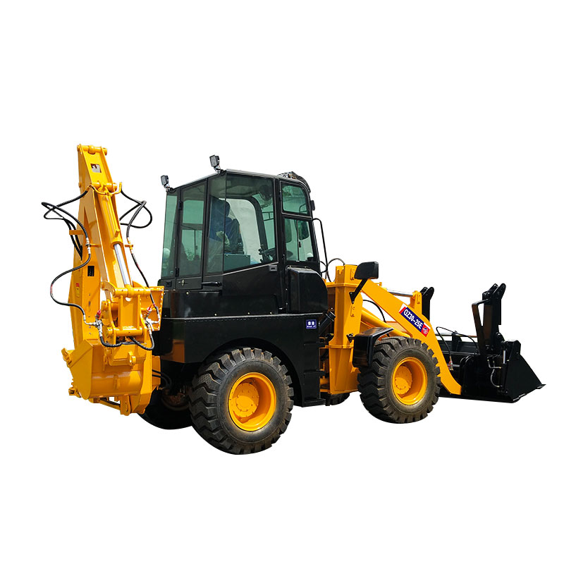 Hoisting QZ20-25Backhoe 2.5-ton Backhoe Loader Two Busy Engineering Machines