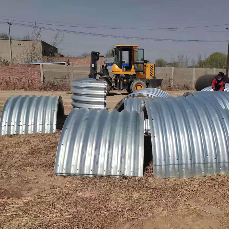 Lvliang prestressed corrugated culvert pipeline foundation steel corrugated pipe culvert