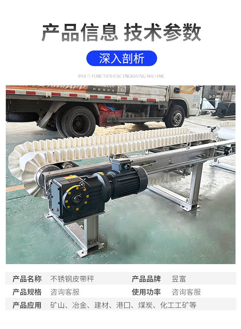 Belt batching conveyor, stainless steel food belt batching scale, measuring system, speed control belt scale