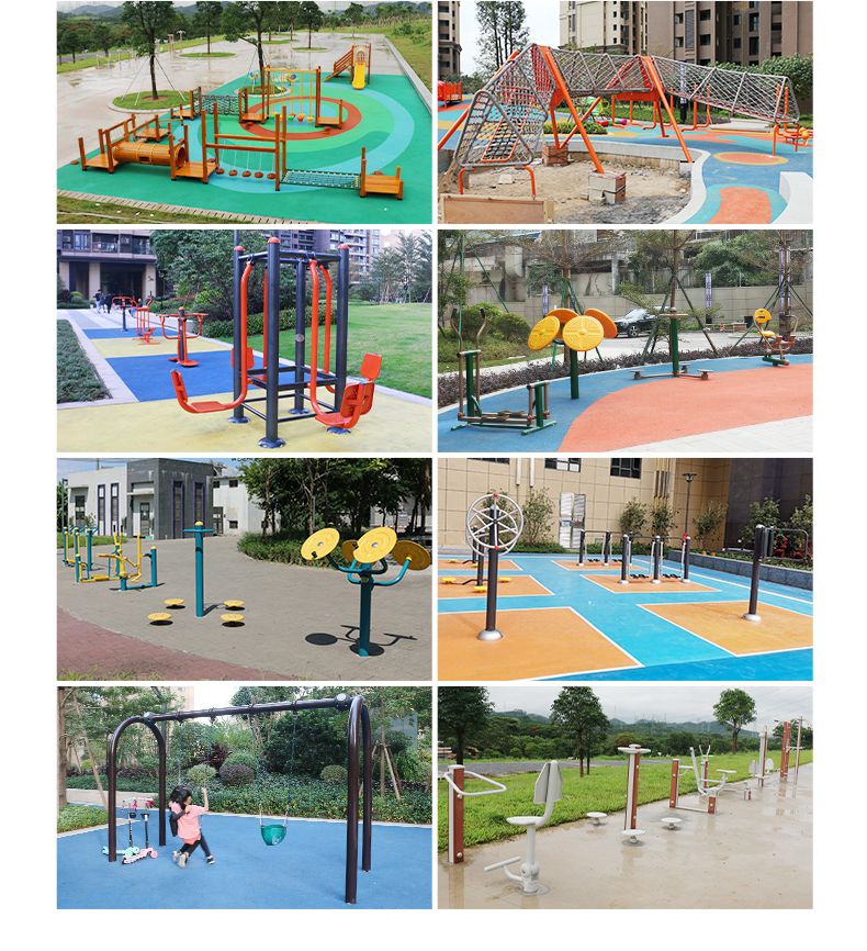 Outdoor fitness equipment, community square, community stroller combination set, park sports path manufacturer