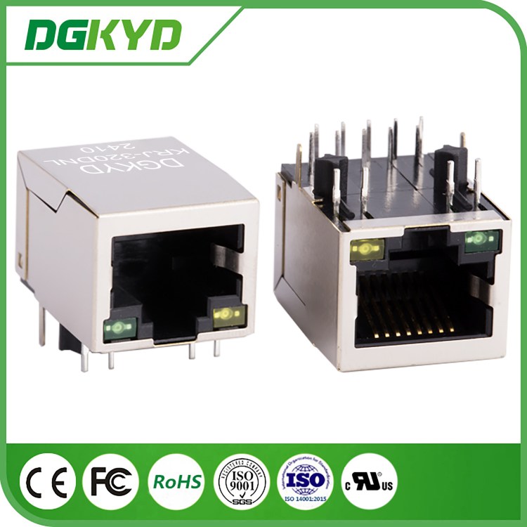 KRJ-320DNL DGKYD 千兆RJ45网络接口 带灯LED PIN脚平齐4.90 - 百度爱采购
