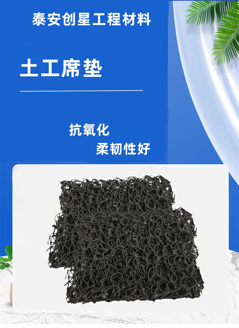 Geomat for Landscaping Garbage Landfill 2cm Seepage Drainage Sheet PP Black Mesh Drainage Board