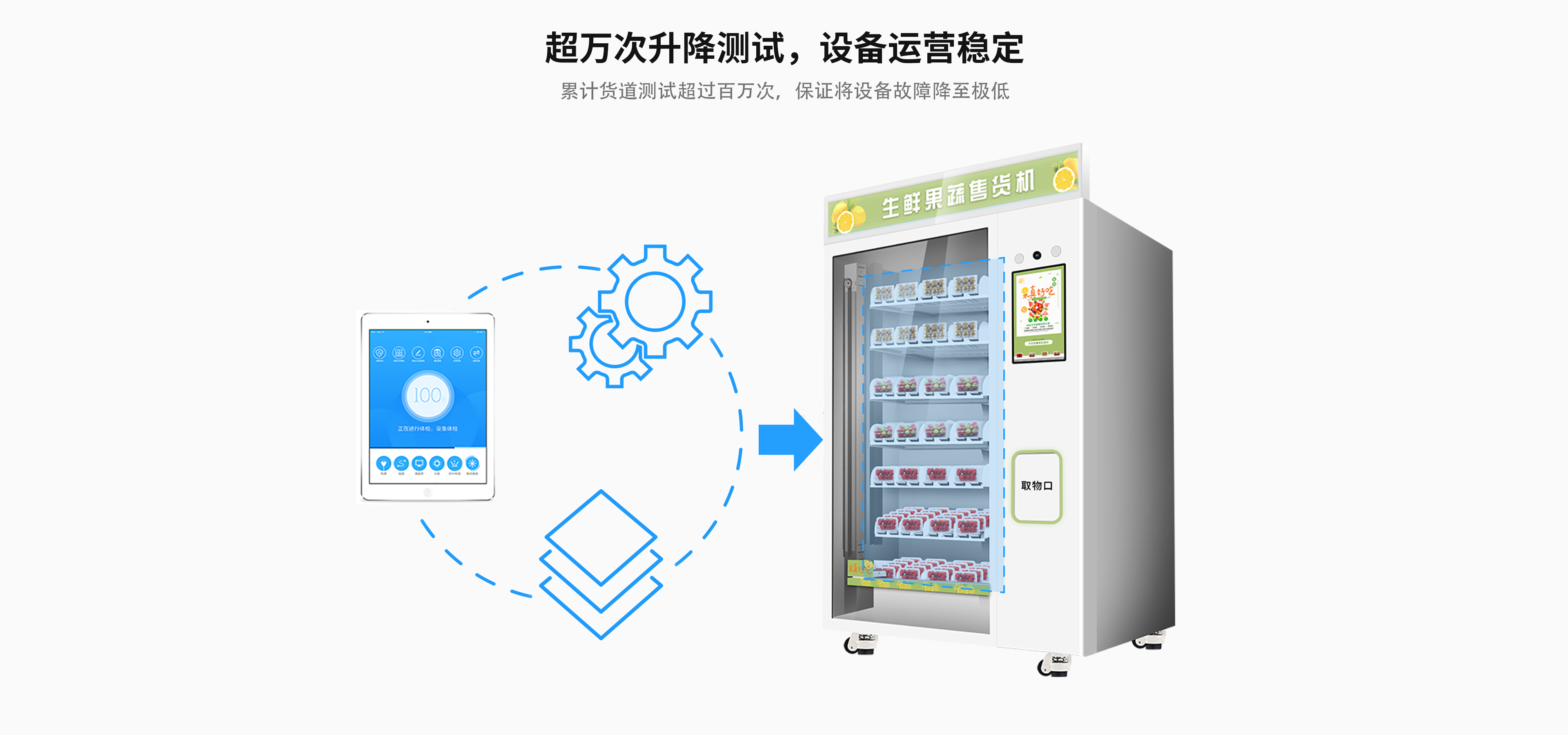 Yunyin S102 21.5-inch capacitive touch screen fresh fruits and vegetables XY axis addressing machine automatic unmanned vending machine