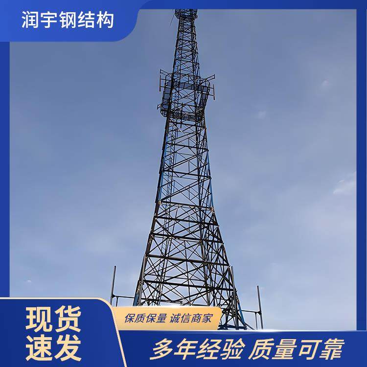 润宇钢结构 热镀锌 双回路电力钢杆 单管塔 使用寿命长久