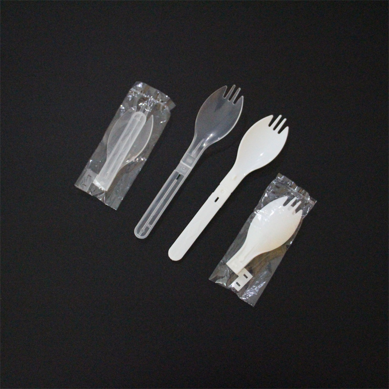 Fangdexuan Factory supplies 120mm folding fork spoon customized Disposable tableware set for processing