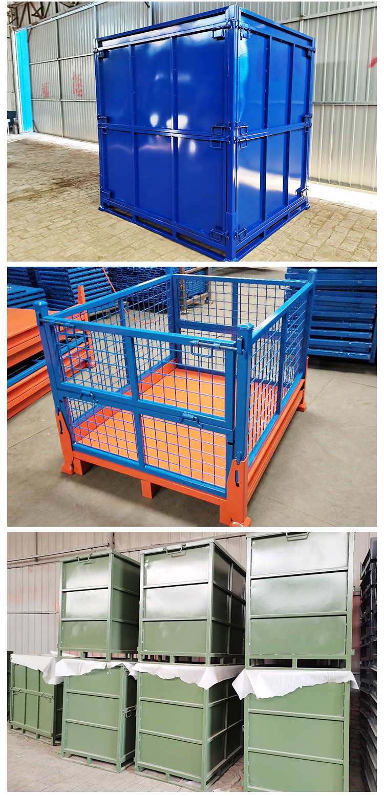 Warehouse grid box, Guanghui equipment manufacturer, heavy-duty folding turnover box, easy to use