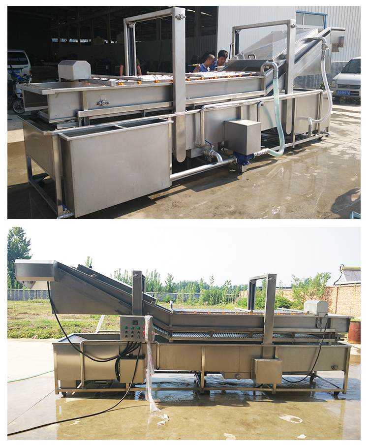 Fully automatic bubble cleaning machine, fish, shrimp, kelp cleaning, crayfish cleaning, Hongfa Machinery