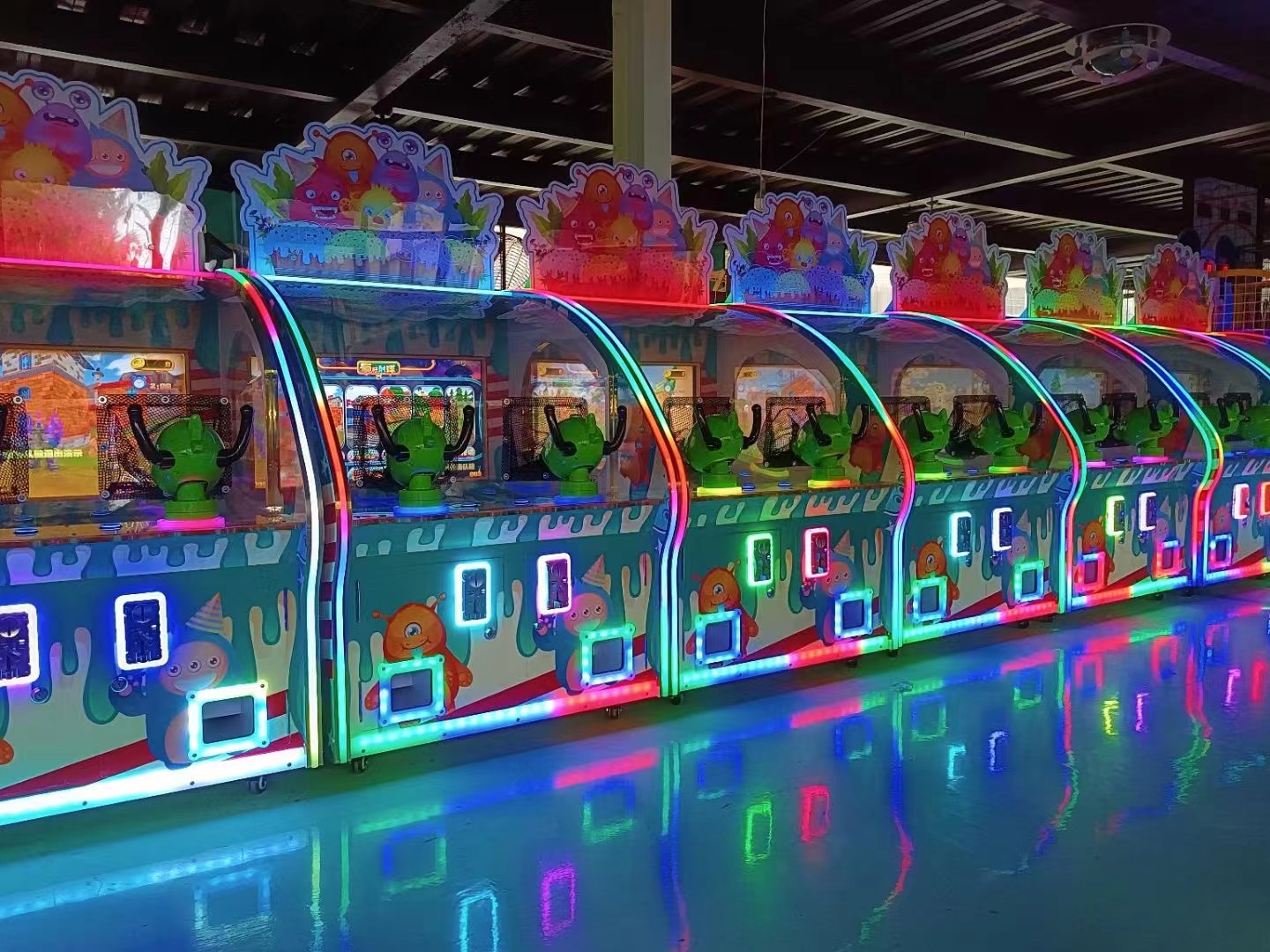 Video City Game Machine Double Shooting, Water Shooting, Ball Shooting, Children's Coin Machine, Amusement Park, Parent-child Play Machine, National Music Animation