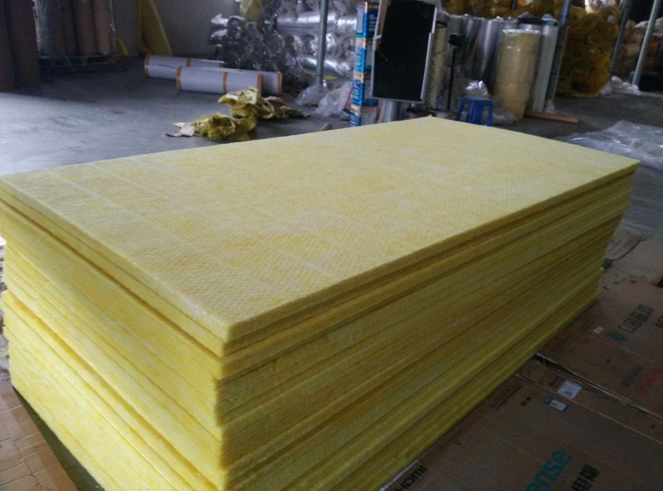 Thermal insulation cotton board thermal insulation cotton Glass wool board 48K air duct flue Glass wool fireproof board supports customization