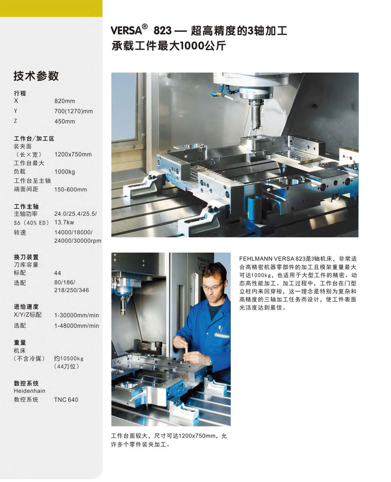 Swiss Fellman imported high-speed and high-precision five axis machining center semiconductor equipment component processing equipment